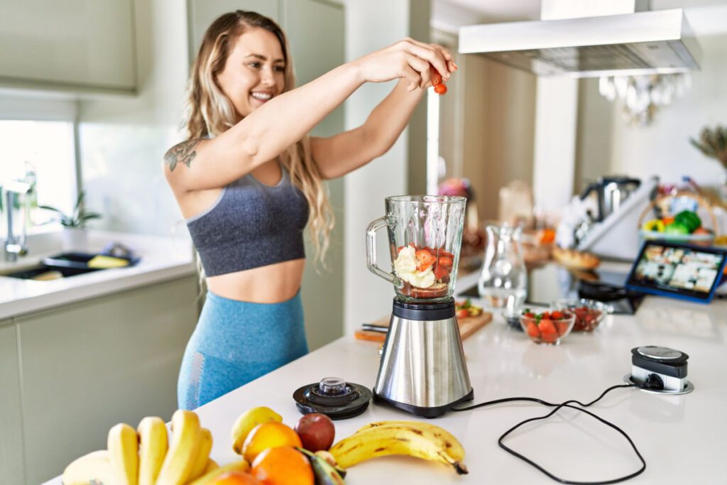 recette facile de jus de fruit : fraises et pastèque