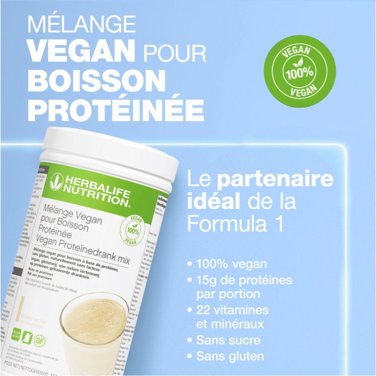 Mélange Vegan pour Boisson Protéinée Saveur Vanille