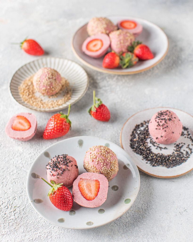 Découvrez notre recette facile de Mochi à la Fraise